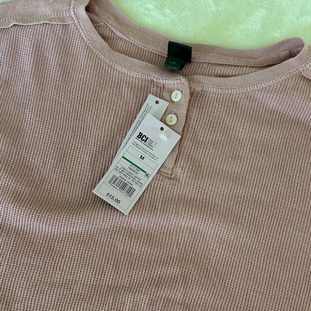 Wild Fable Pink Long Sleeve Crop Top NWT - Picture 5 of 9